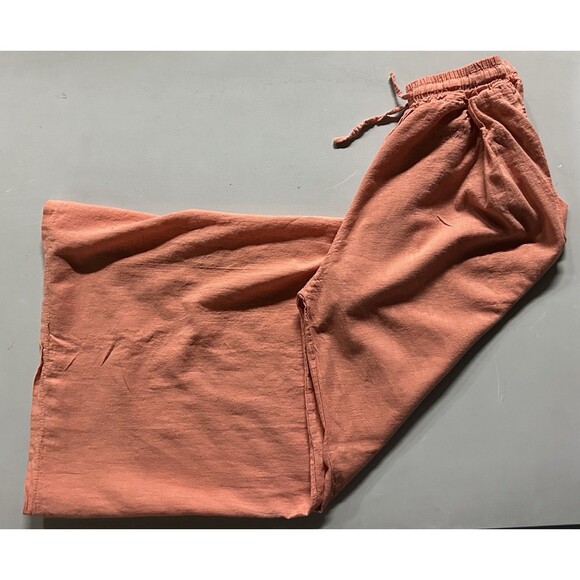 Acqua & Limone Florence Womens Linen Blend Wide Leg Pants Boho Size Small AO4004 - Picture 1 of 12